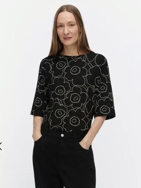 Marimekko Kollaasi Piirto Unikko Shirt, XL, NWT